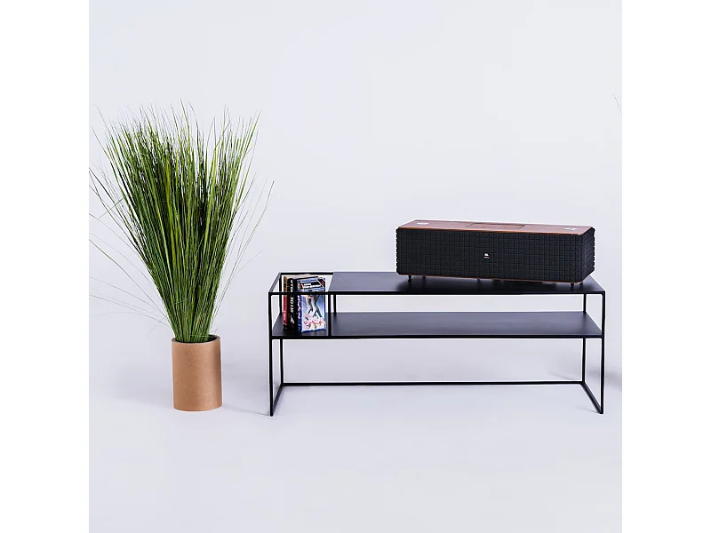 RTV-Tisch 120x45x45 cm schwarz SENSO FLOWER METALL