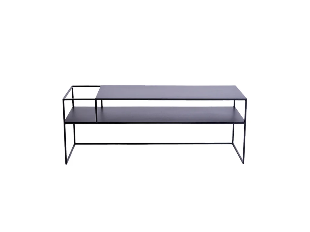 Table RTV 120x45x45 cm noir SENSO FLOWER MÉTAL