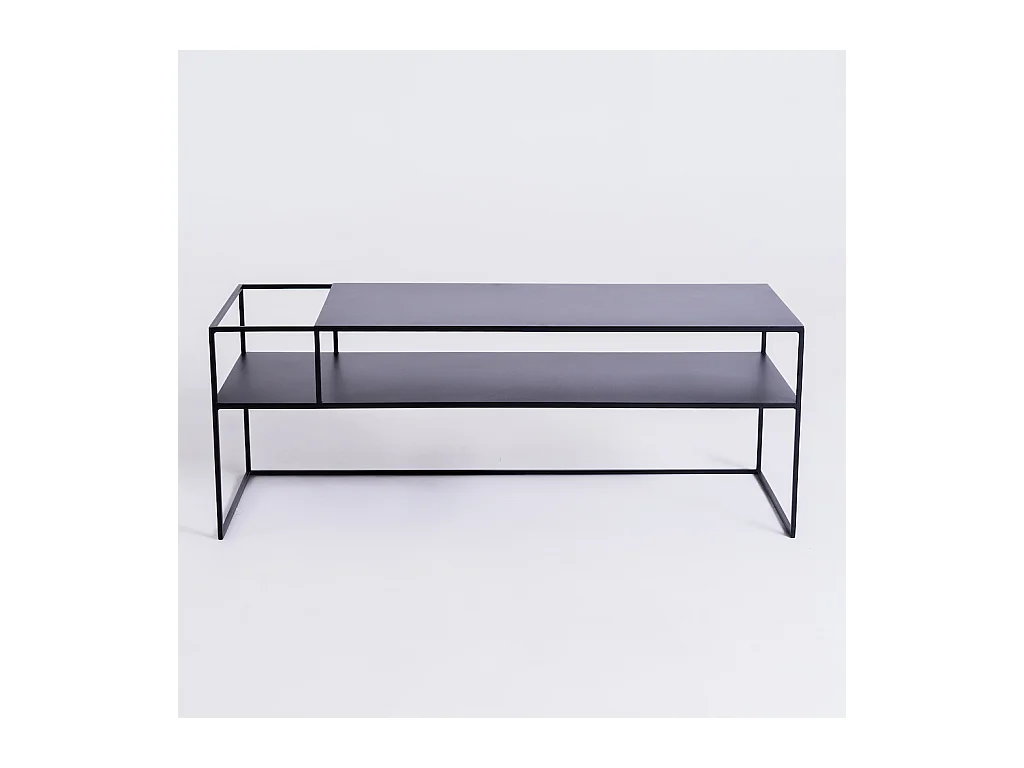 Table RTV 120x45x45 cm noir SENSO FLOWER MÉTAL