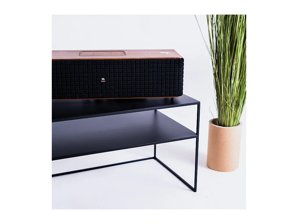 Tavolino RTV 120x45x45 cm nero SENSO FLOWER METAL