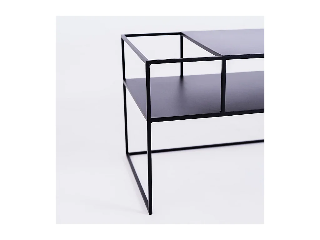 Tavolino RTV 120x45x45 cm nero SENSO FLOWER METAL