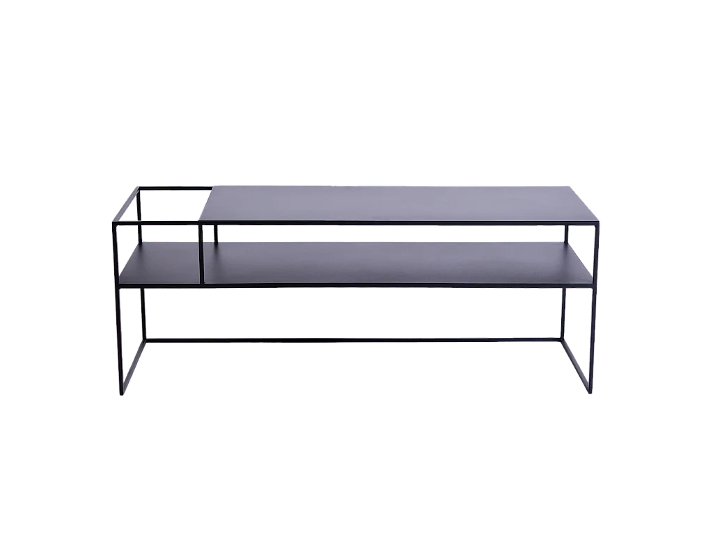 Table RTV 120x45x45 cm noir SENSO FLOWER MÉTAL