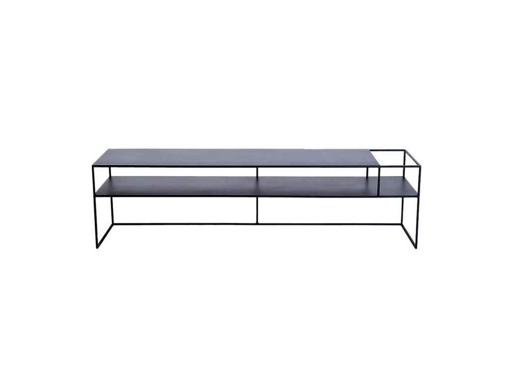 Mesa RTV 170x45x45 cm preto senso flower metal