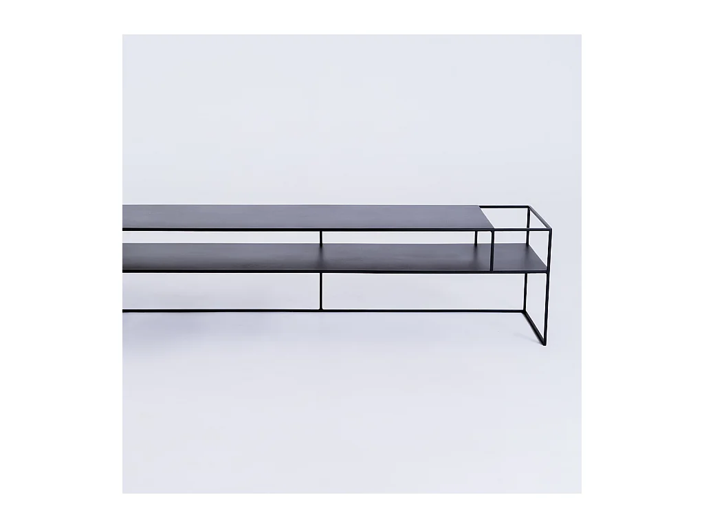 Mesa RTV 170x45x45 cm preto senso flower metal