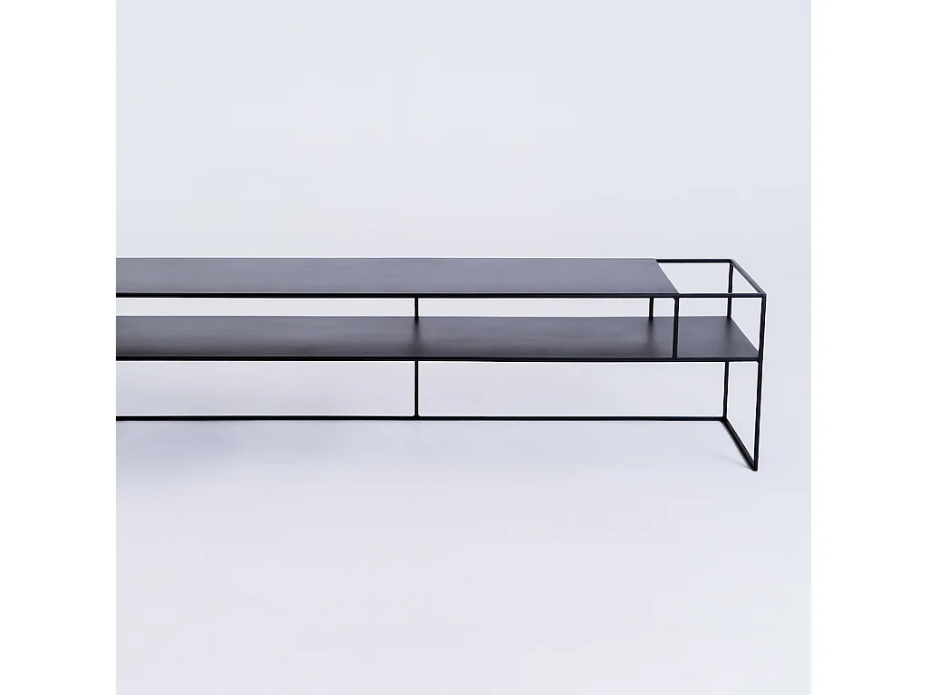 Tavolino RTV 170x45x45 cm nero senso flower metallo