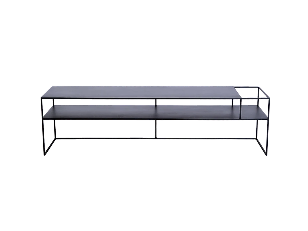 Table RTV 170x45x45 cm noir senso flower métal