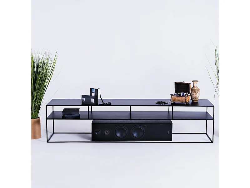 Tisch 200x45x45 cm schwarz TENSIO 2 Boden Metall