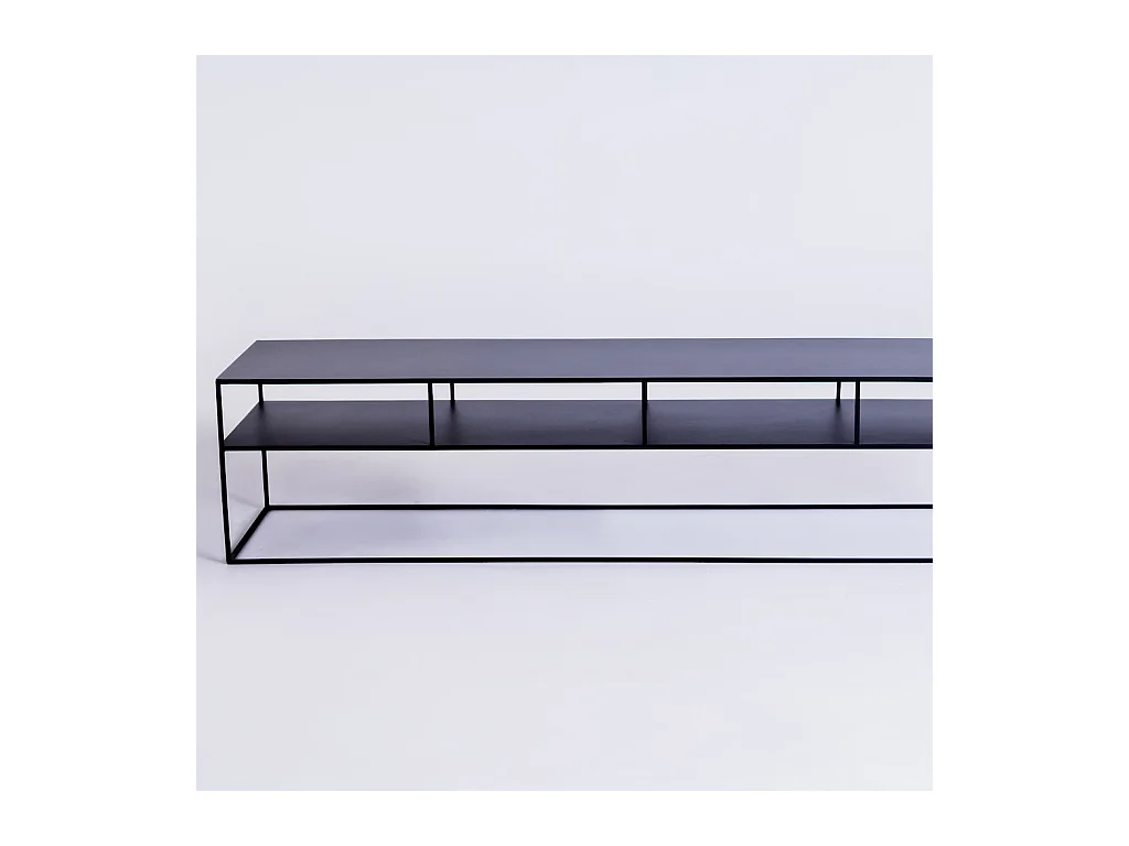 Table 200x45x45 cm noire TENSIO 2 métal au sol