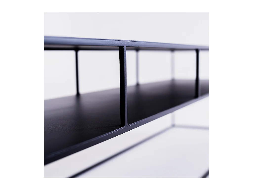 Mesa 200x45x45 cm preta TENSIO 2 metal de chão