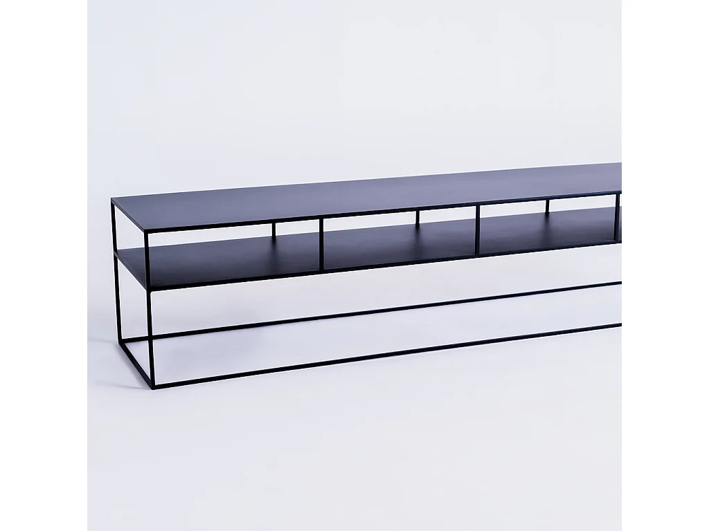 Table 200x45x45 cm noire TENSIO 2 métal au sol