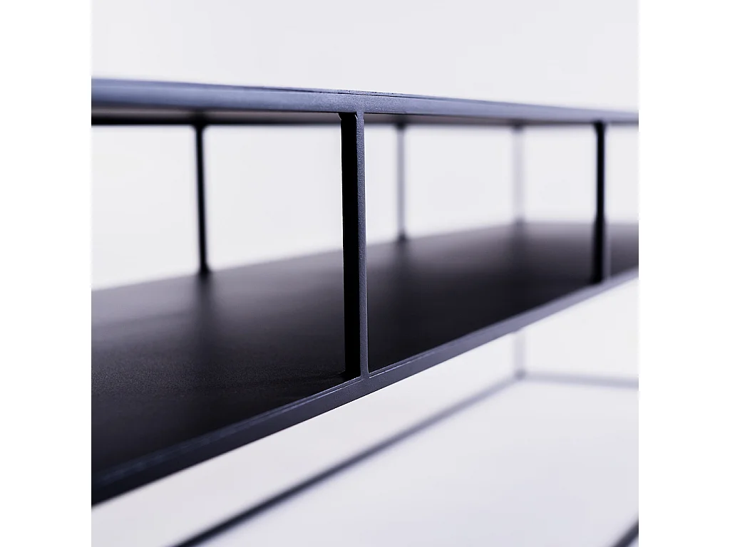 Table 200x45x45 cm noire TENSIO 2 métal au sol