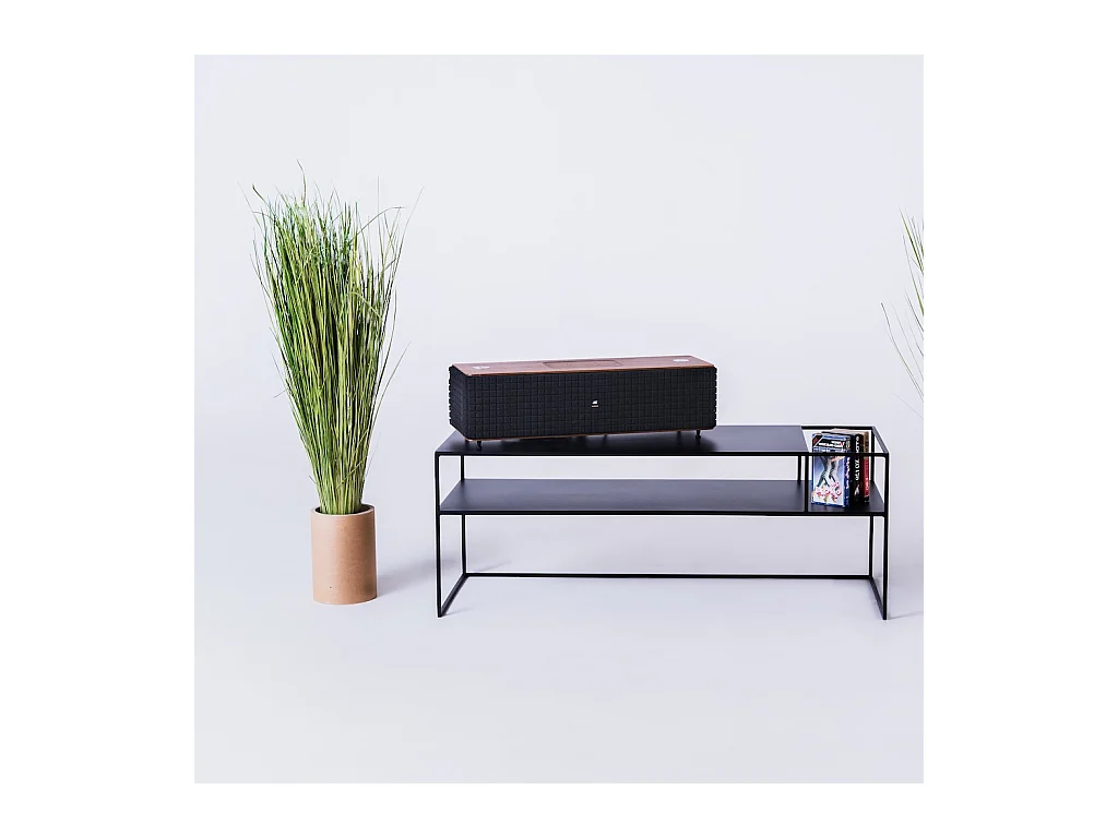 RTV-tafel 120x45x45 cm zwart SENSO FLOWER METAAL