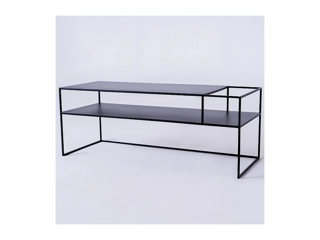 RTV-tafel 120x45x45 cm zwart SENSO FLOWER METAAL