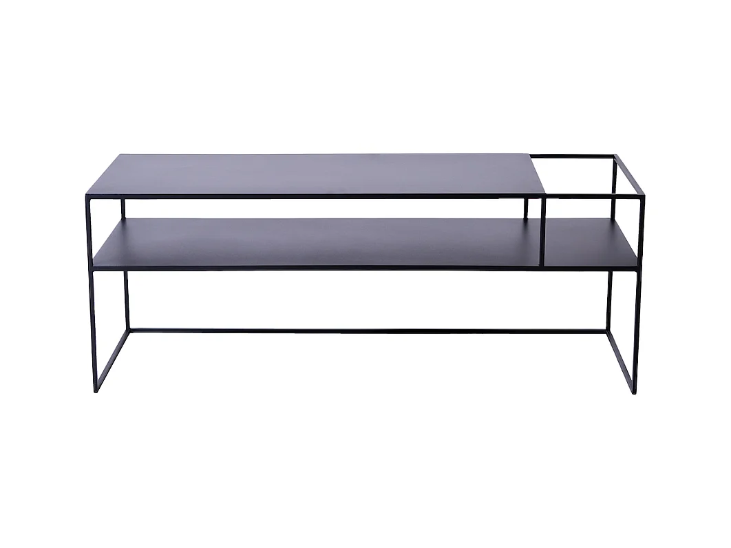 Mesa RTV 120x45x45 cm preta SENSO FLOWER METAL