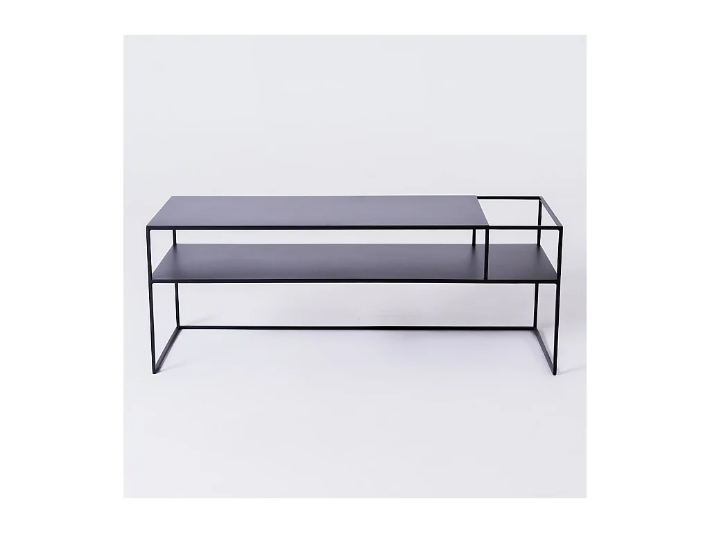 Mesa RTV 120x45x45 cm preta SENSO FLOWER METAL