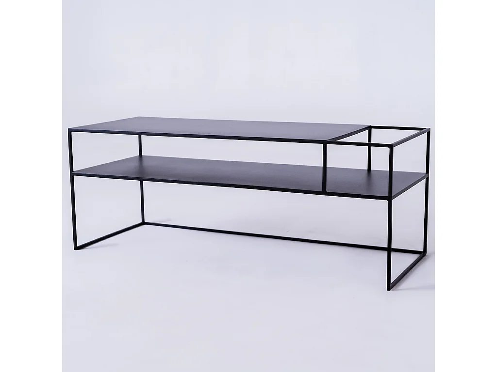 Tavolino RTV 120x45x45 cm nero SENSO FLOWER METAL