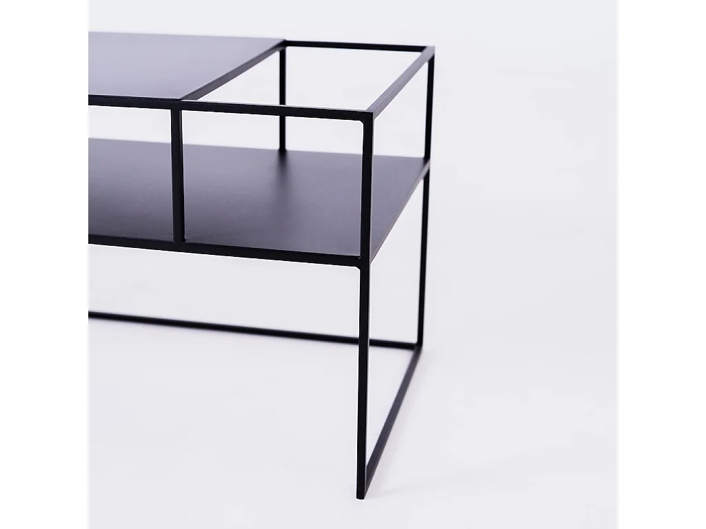 Tavolino RTV 120x45x45 cm nero SENSO FLOWER METAL