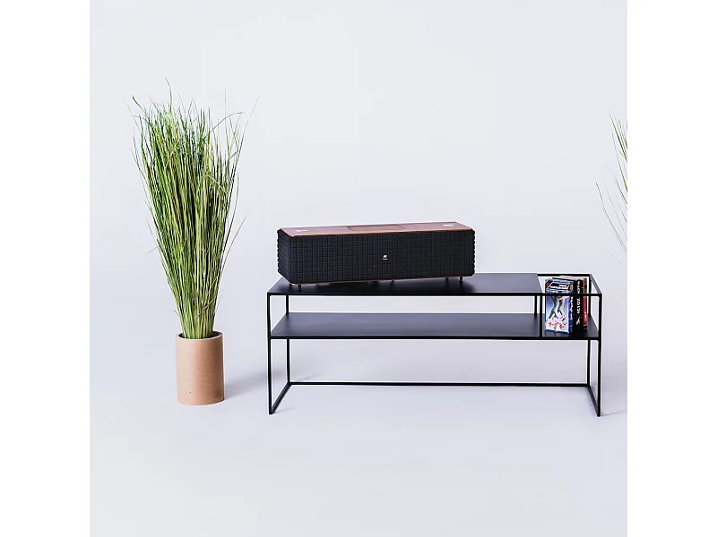 RTV-tafel 120x45x45 cm zwart SENSO FLOWER METAAL