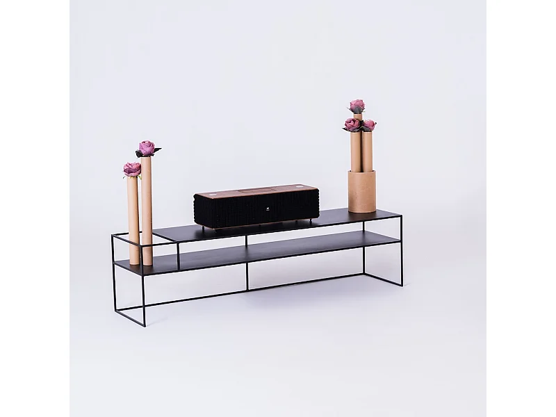 Tafel 170x45x45 cm zwart senso flower metaal