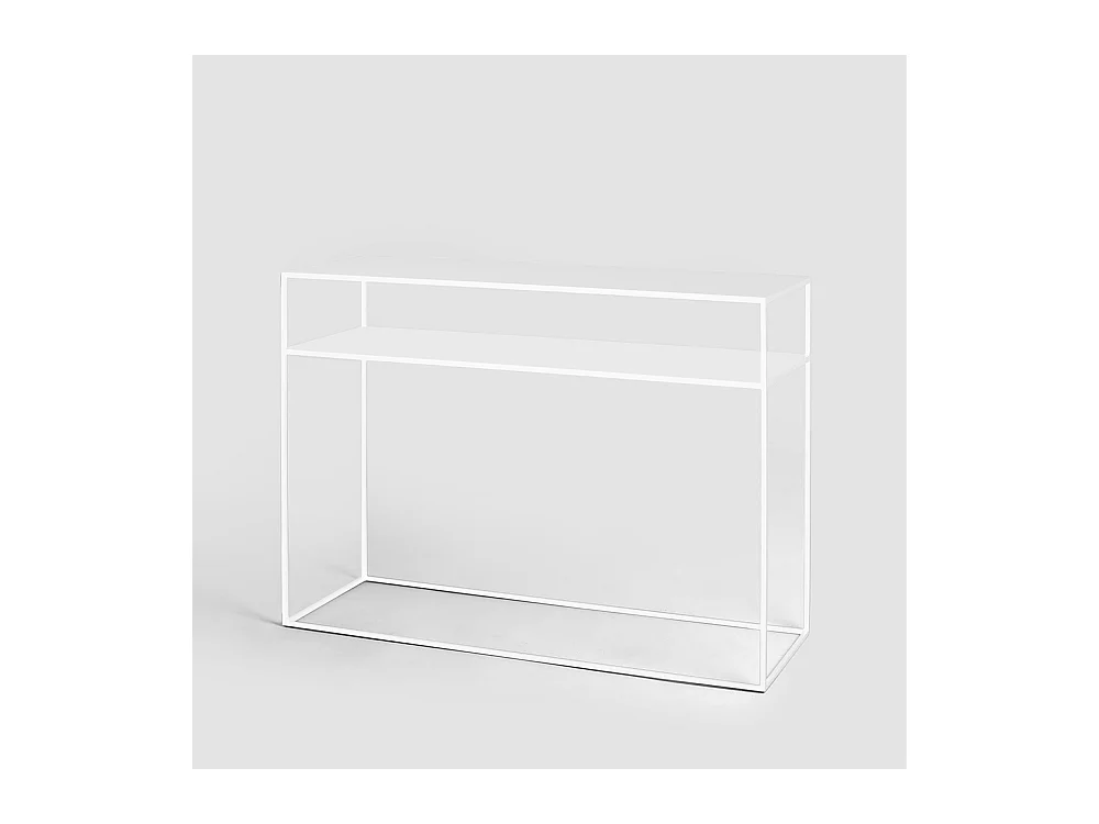 Konsole 100x35x75 cm weiß Tensio2Floormetal