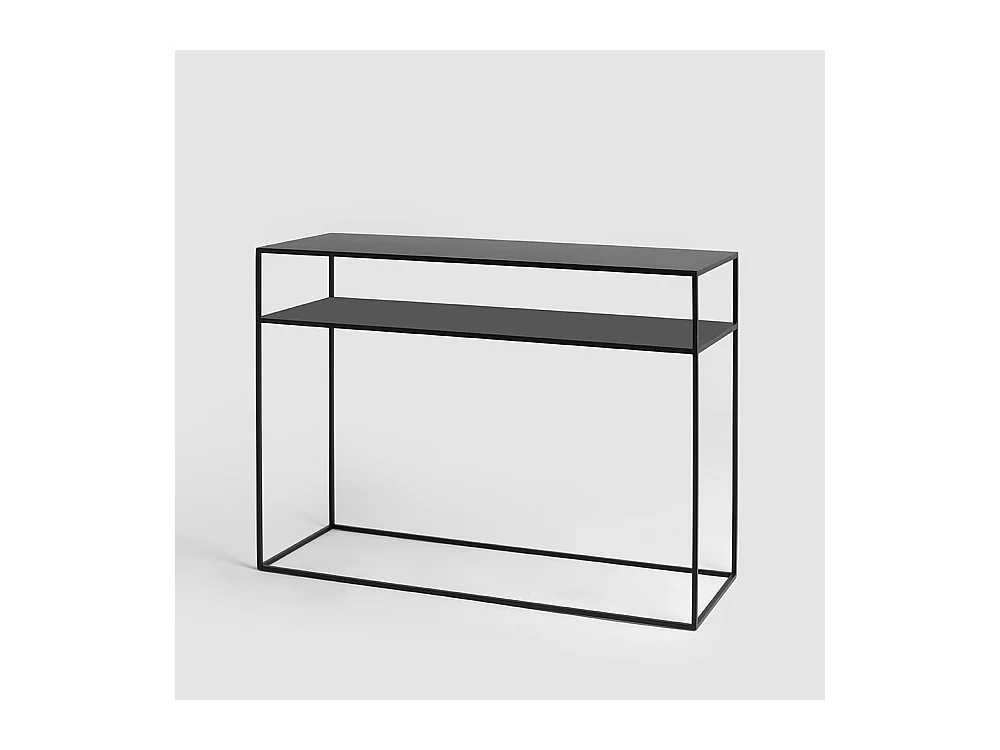 Console 100x35x75 cm noir Tensio 2 Sol Métal