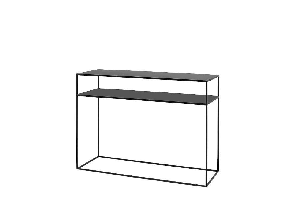 Console 100x35x75 cm noir Tensio 2 Sol Métal