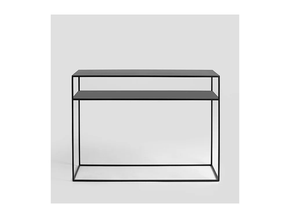 Console 100x35x75 cm noir Tensio 2 Sol Métal