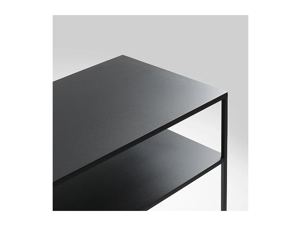 Console 100x35x75 cm noir Tensio 2 Sol Métal