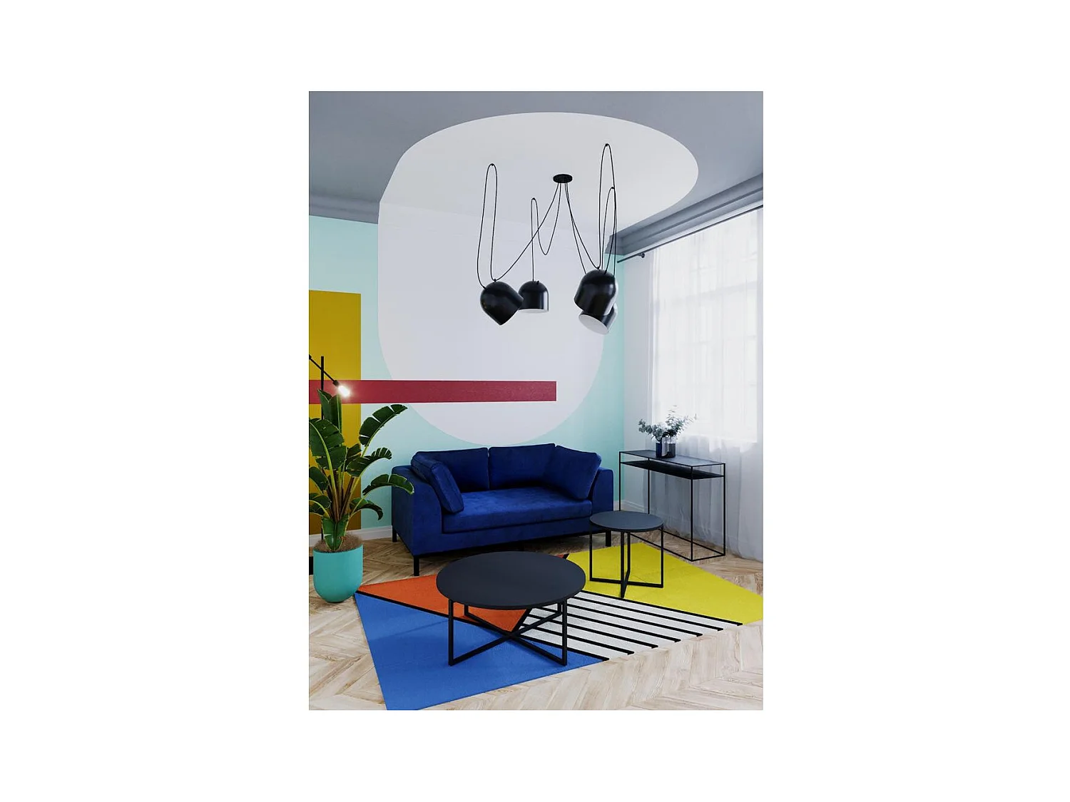 Consoletafel 100x35x75 cm zwart Tensio 2 Vloer Metaal