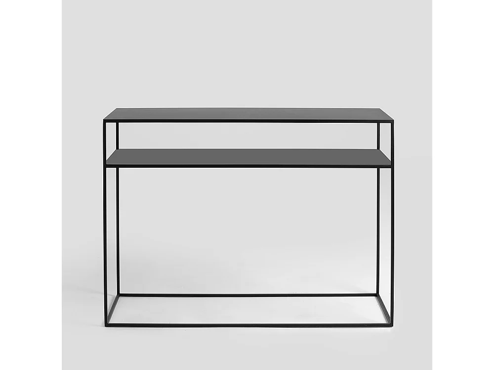 Consolle 100x35x75 cm nero Tensio 2 Metallo da terra