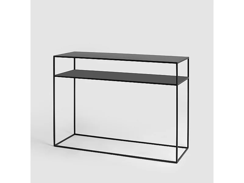 Consolle 100x35x75 cm nero Tensio 2 Metallo da terra