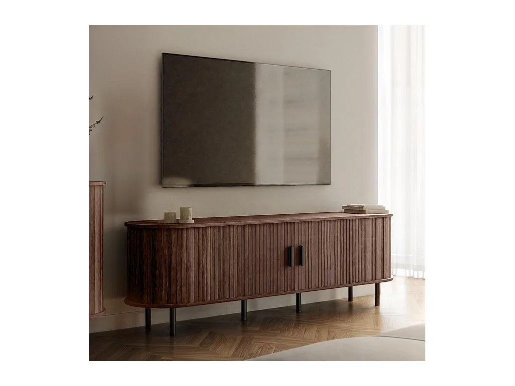 TV-Schrank 55x180x45 cm, dunkle Walnuss, Epique