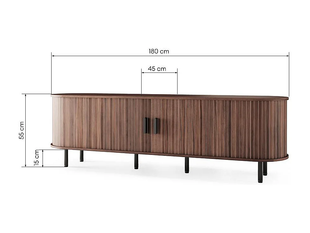 Tv-kast 55x180x45 cm donker walnoot Epique