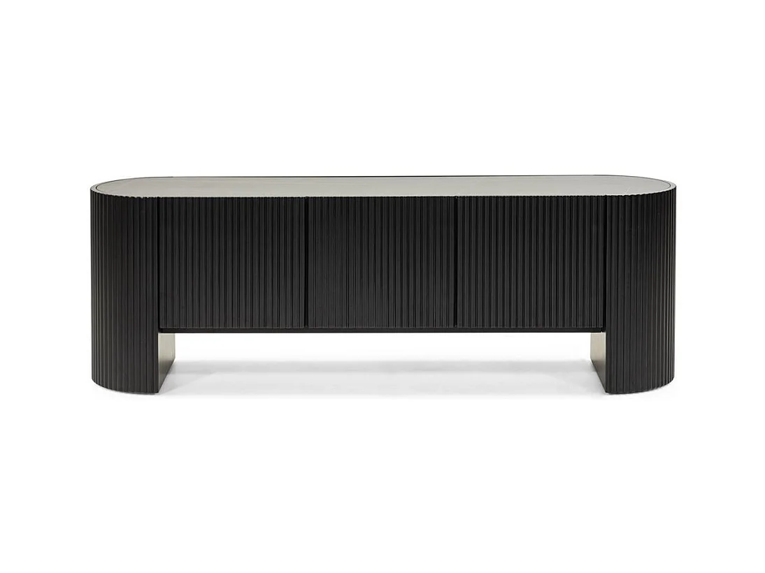 TV-Schrank 60x180x45 cm schwarz noir