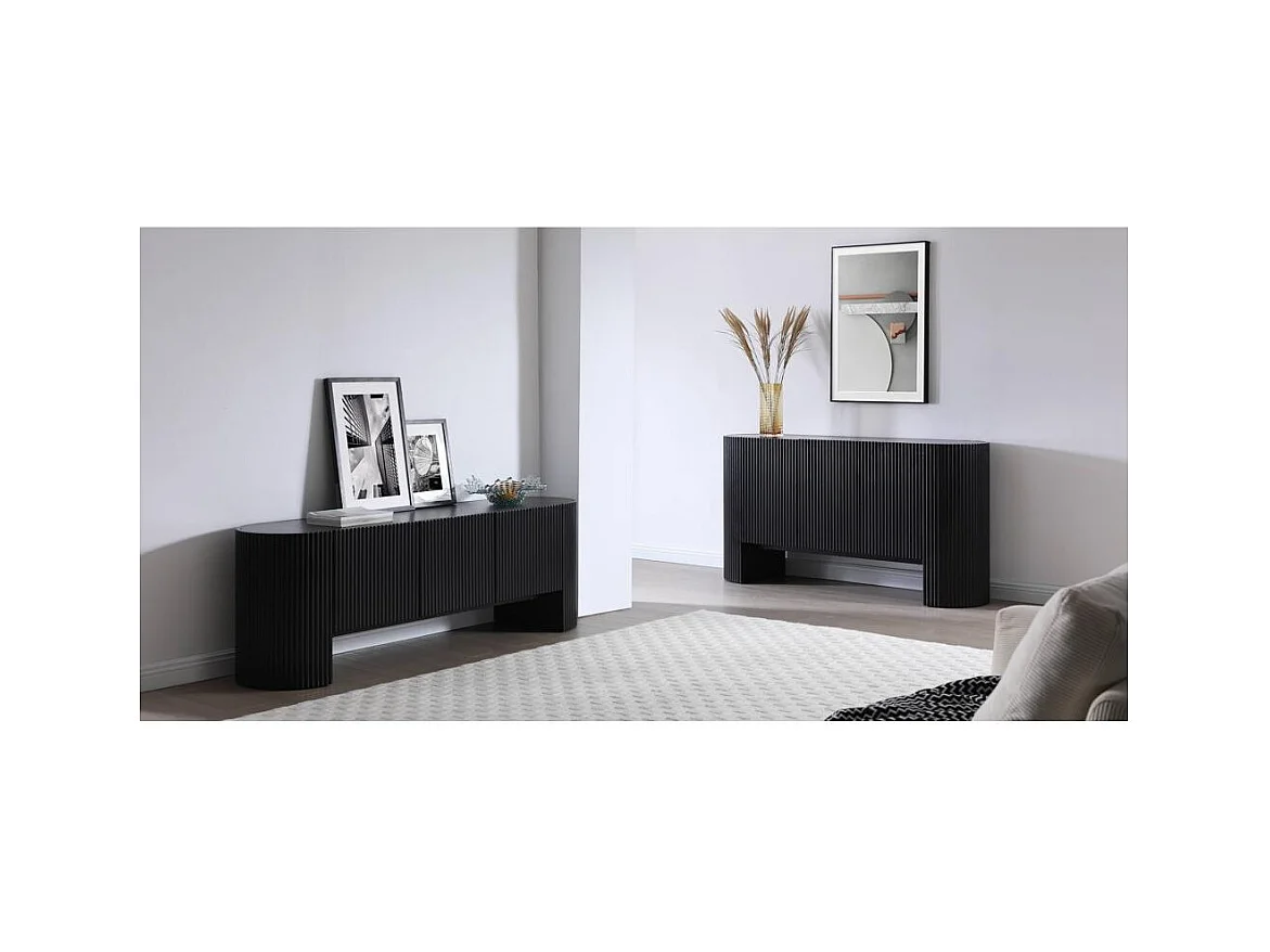 TV-Schrank 60x180x45 cm schwarz noir