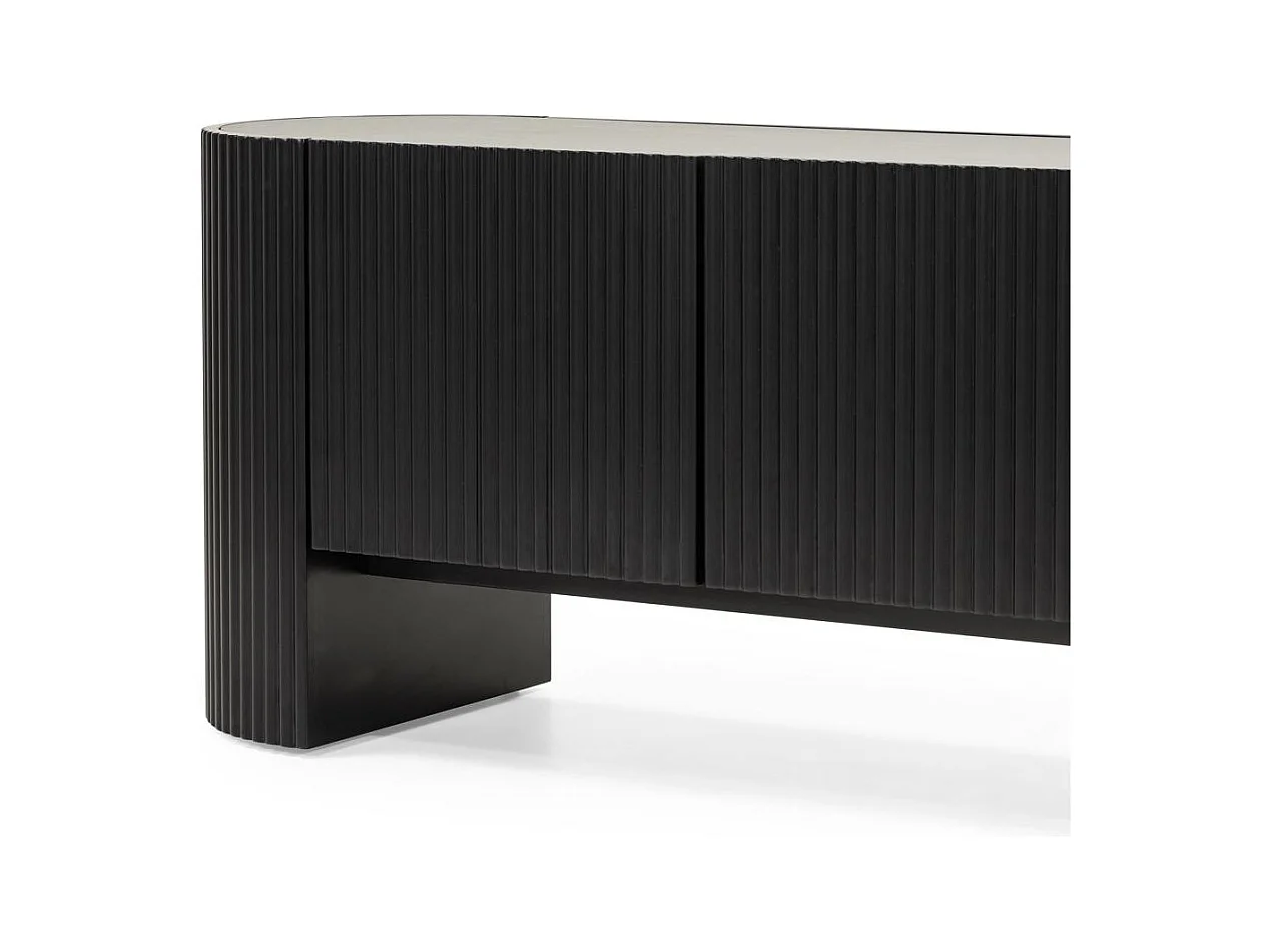 TV-Schrank 60x180x45 cm schwarz noir