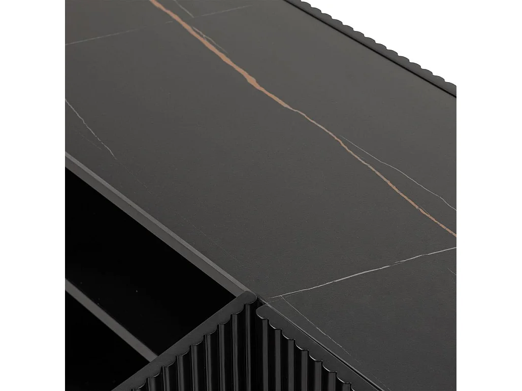 Meuble TV 60x180x45 cm noir noir