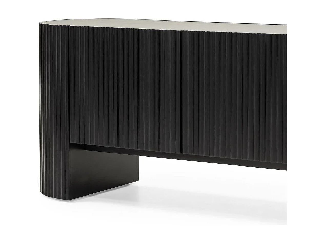 Meuble TV 60x180x45 cm noir noir