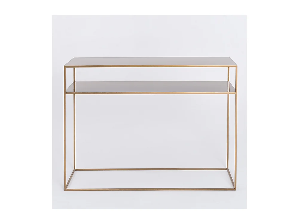 Konsole 35x100x75 cm Gold Tensio 2 Etagen Metall