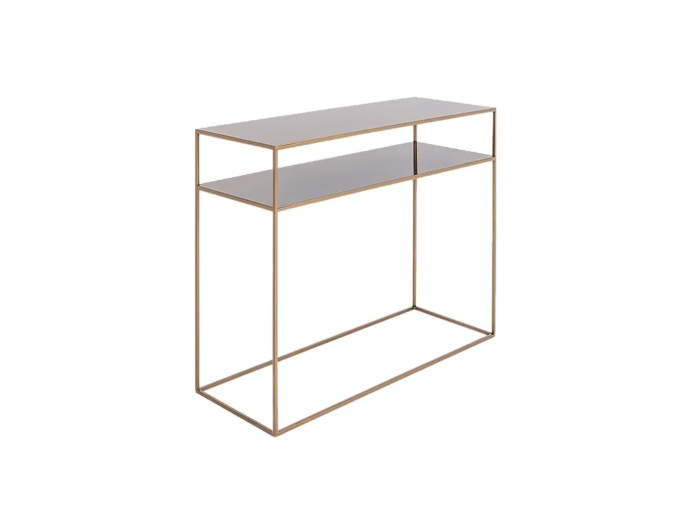 Konsole 35x100x75 cm Gold Tensio 2 Etagen Metall