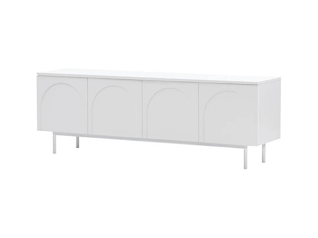 TV-Schrank 161x40x55,5 cm weiß Asthetic