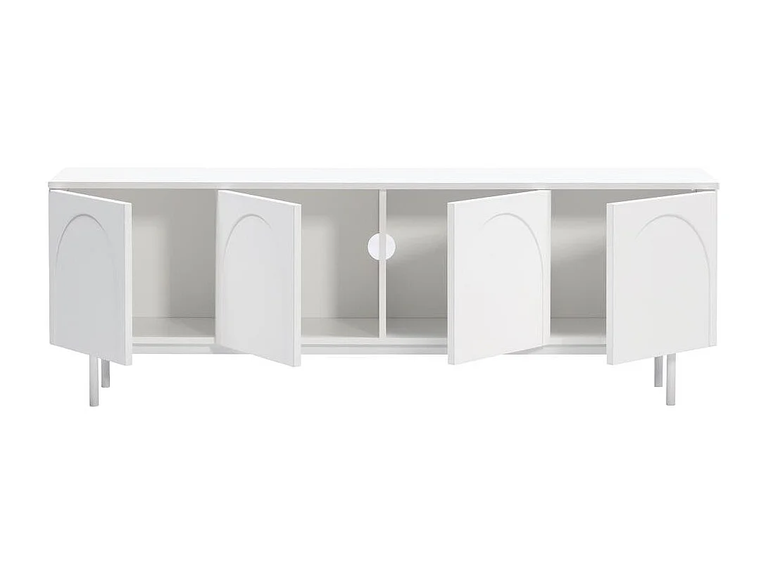 Meuble TV 161x40x55,5 cm blanc Asthetic