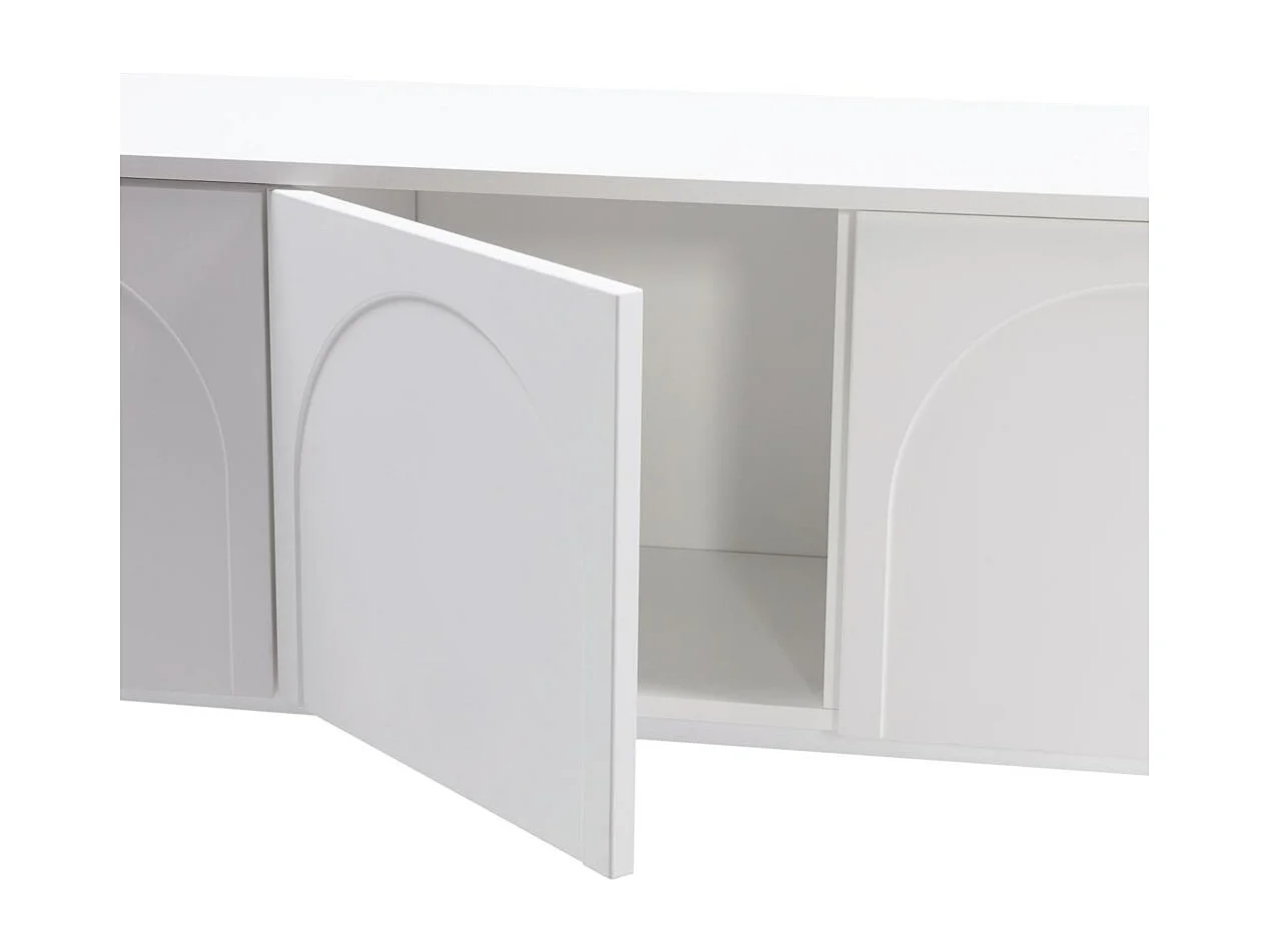 Meuble TV 161x40x55,5 cm blanc Asthetic