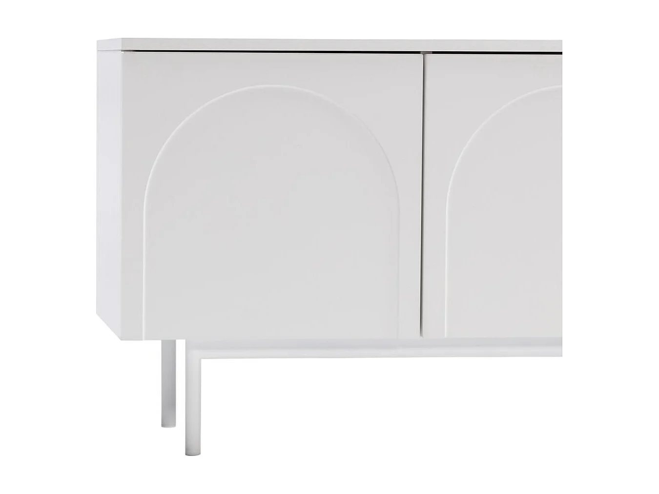 Meuble TV 161x40x55,5 cm blanc Asthetic