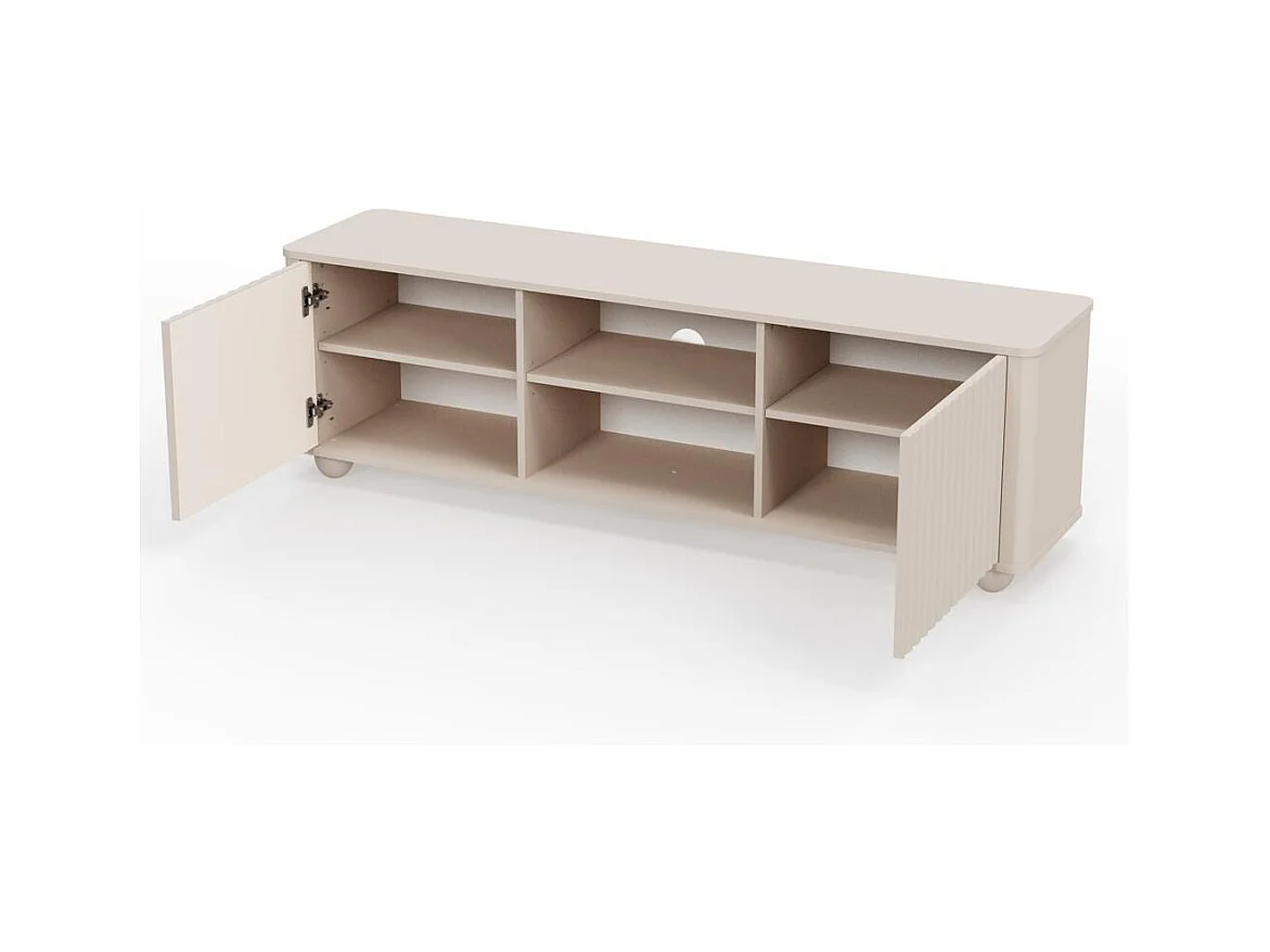 Meuble TV 49x160x38 cm beige Rayon