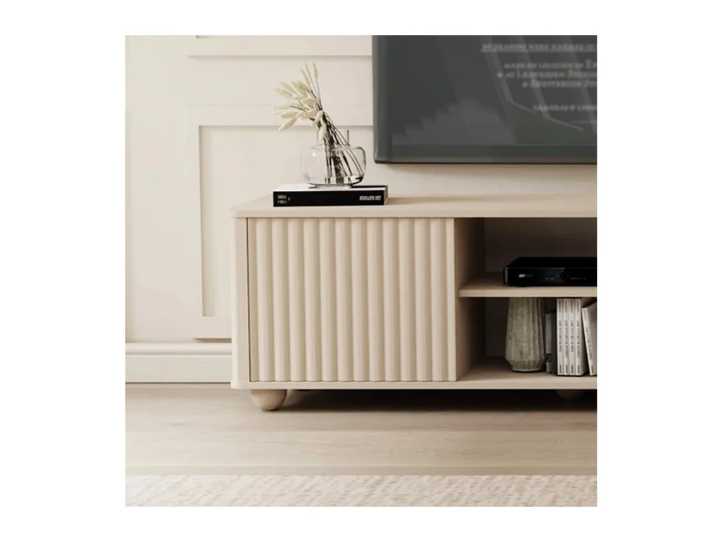 Meuble TV 49x160x38 cm beige Rayon