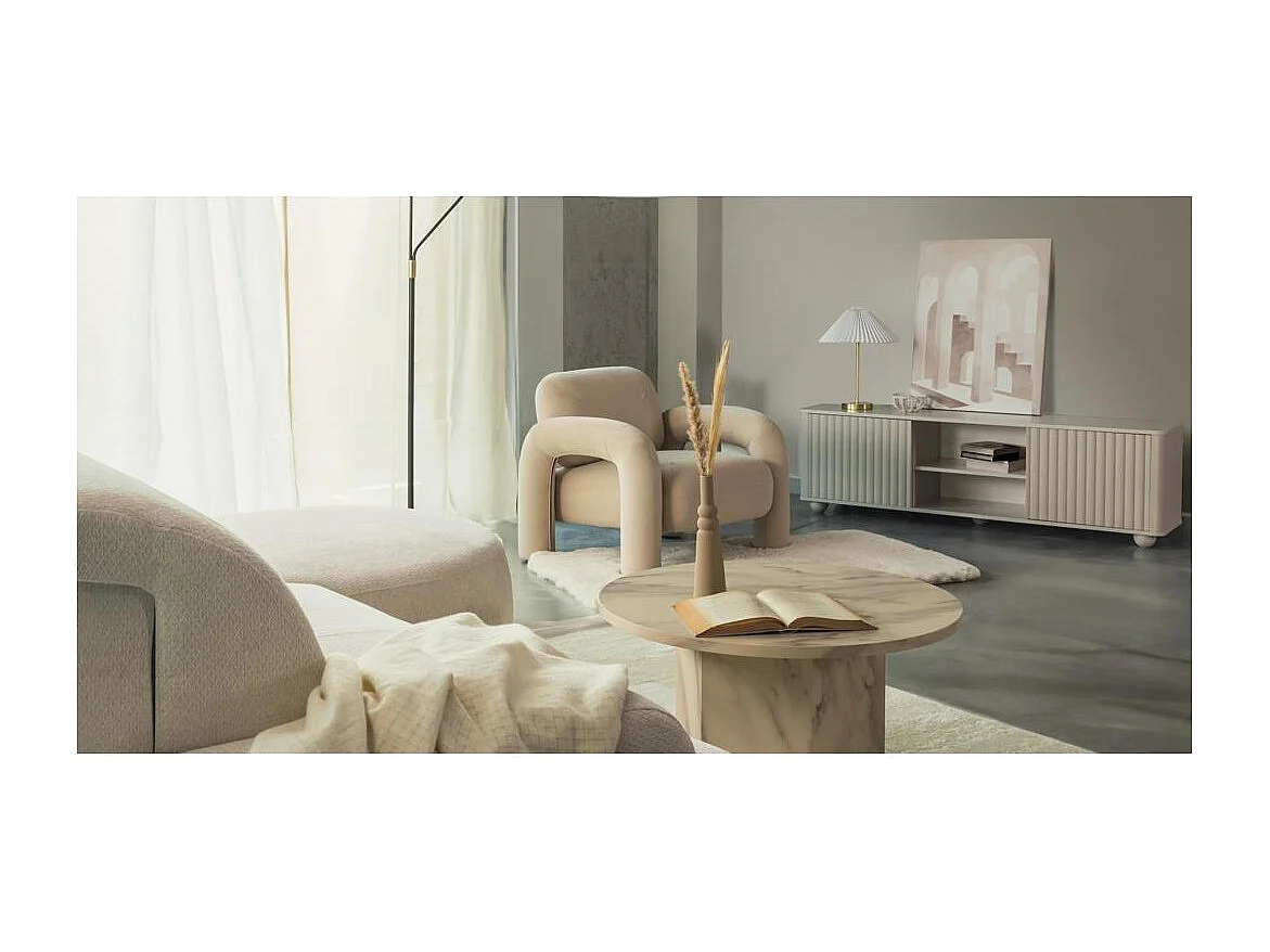 Mobile TV 49x160x38 cm beige Rayon