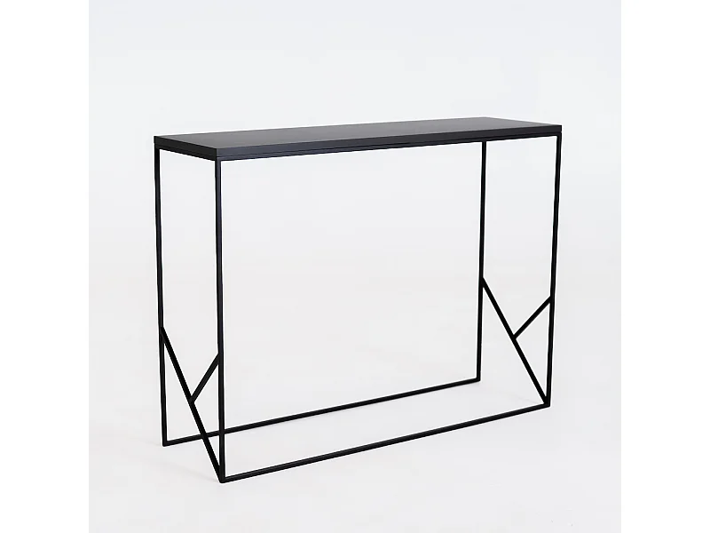 Consola 100x30x75 cm negra elegante básica