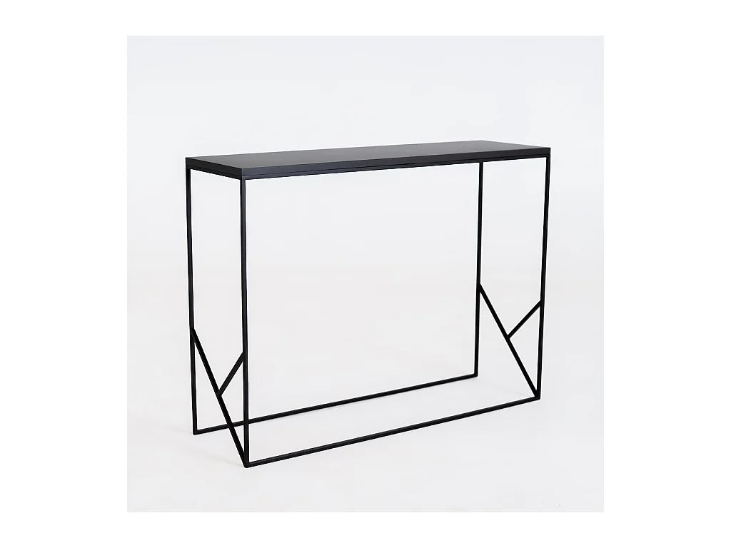 Console 100x30x75 cm noir élégant basique