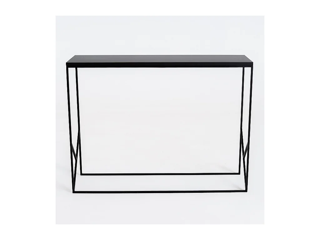 Console 100x30x75 cm noir élégant basique